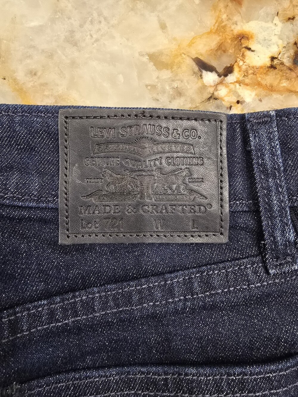 Levi's Made And Crafted 721 High Rise Skinny Jeans Knite Sides 27x30 - Picture 3 of 8